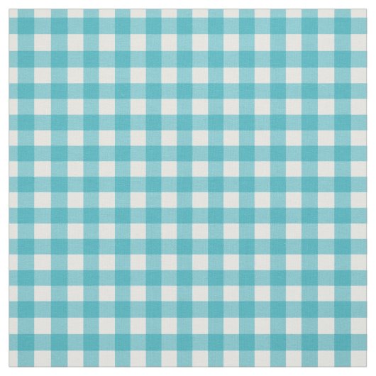 Niedlich Aquamarin Gingham Stoff (Muster)