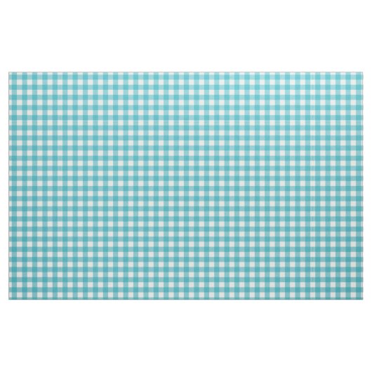 Niedlich Aquamarin Gingham Stoff (Fat Quarter (45,7 x 55,9 cm))