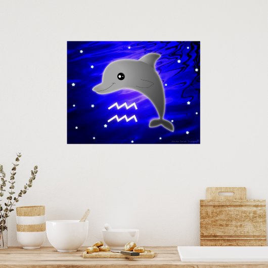 Niedlich Aquarius Zodiac Poster (Küche)