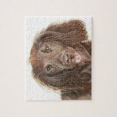 Niedlich arbeitender Cocker Spaniel Handgemalt Puzzle (Vertikal)