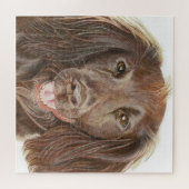 Niedlich arbeitender Cocker Spanisch Handgemälzter Puzzle (Horizontal)