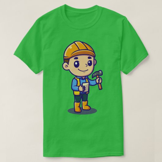 Niedlich Architekt Holding Hammer T-Shirt (Design vorne)