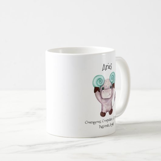 Niedlich Aries Ram Kaffeetasse (VorderseiteRechts)