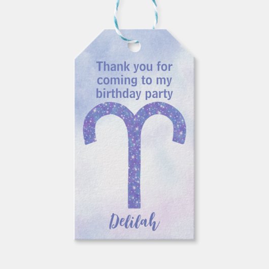 Niedlich Aries signieren individuell anpassbare Ge Geschenkanhänger (Vorderseite)