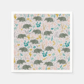 Niedlich Armadillo Paper Napkins Serviette (Vorderseite)