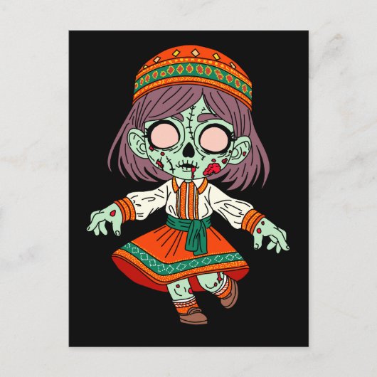 Niedlich Armenisch-Zombie Postkarte (Vorderseite)