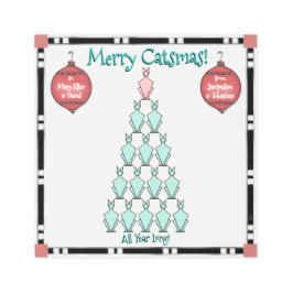 Niedlich Art Deco Katzen Weihnachtsbaum Personalis