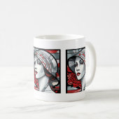 Niedlich Art Deco Lady Kaffeetasse (VorderseiteRechts)