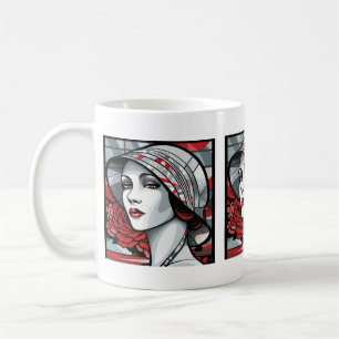 Niedlich Art Deco Lady Kaffeetasse