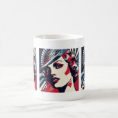 Niedlich Art Deco Lady Kaffeetasse (Mittel)