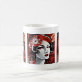 Niedlich Art Deco Lady Kaffeetasse (Mittel)