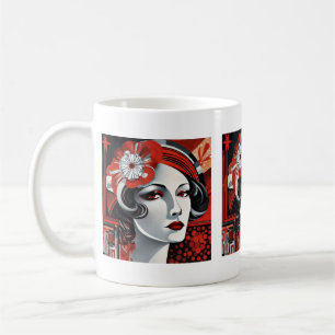 Niedlich Art Deco Lady Kaffeetasse
