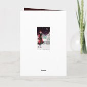 Niedlich Art Deko Vintage Dame Feiertagskarte (Rückseite)