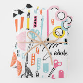 Niedlich Art liefert Schleifpapier Geschenkpapier Set (Beispiel)