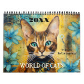 Niedlich Art Magic Cat World Kalender (Titelbild)