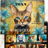 Niedlich Art Magic Cat World Kalender