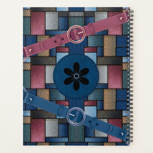Niedlich Artisan Patchwork Blue Planner Planer (Rückseite)