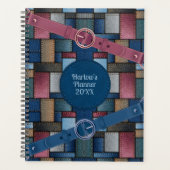 Niedlich Artisan Patchwork Blue Planner Planer (Vorderseite)
