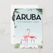 niedlich Aruba RSVP Karte (Vorne/Hinten)