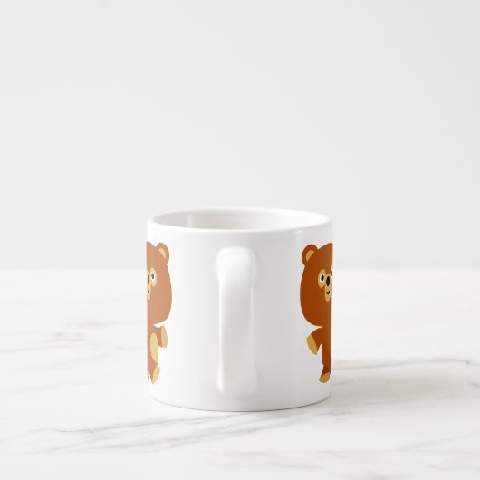Niedlich Assertive Cartoon Bären Espresso Tasse (Rückseite)