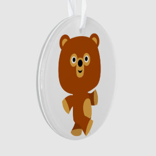 Niedlich Assertive Cartoon Bärenakrylorische Ornam Ornament