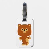Niedlich Assertive Cartoon Bärenmarke Gepäckanhänger (Rückseite vertikal)