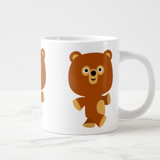 Niedlich Assertive Cartoon Bear Jumbo Tasse (Rechts)