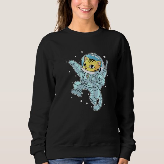 Niedlich Astro Cat Spaceman Kitten Space Cats Fur  Sweatshirt (Vorderseite)