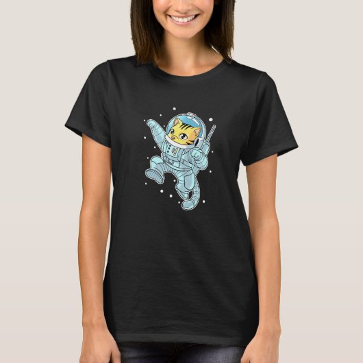 Niedlich Astro Cat Spaceman Kitten Space Cats Fur T-Shirt (Vorderseite)