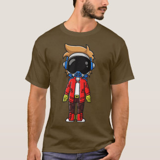 Niedlich Astronaut Punk Cartoon T-Shirt