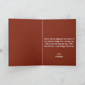 Niedlich Astronaut Supernova Braun 8. Geburtstag Karte (Innenseite)