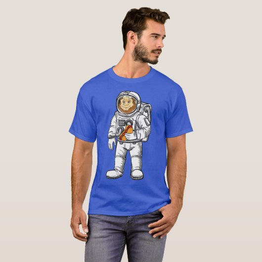 Niedlich Astronauten Astronomie Bigfoot Hotdog Lie T-Shirt (Vorne ganz)