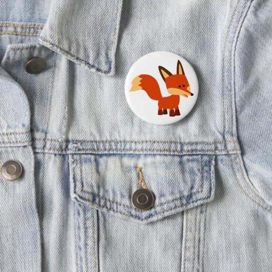 Niedlich Astute Cartoon Fox Button Abzeichen (Beispiel)