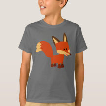 Niedlich Astute Cartoon Fox Children T - Shirt