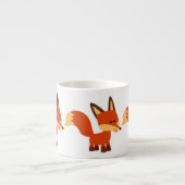 Niedlich Astute Cartoon Fox Espresso Tasse (Vorderseite)