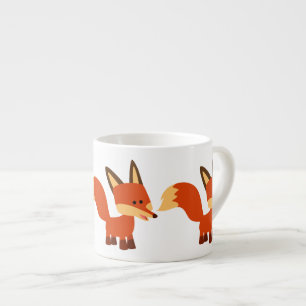 Niedlich Astute Cartoon Fox Espresso Tasse