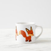 Niedlich Astute Cartoon Fox Espresso Tasse (Rechts)