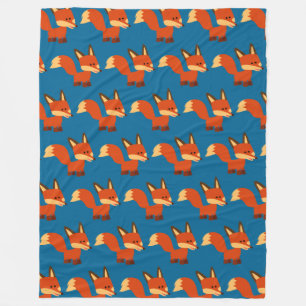 Niedlich Astute Cartoon Fox Fleece Leder
