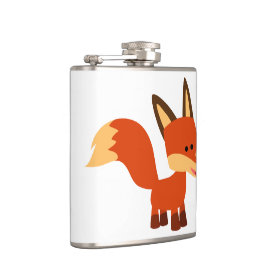 Niedlich Astute Cartoon Fox Hip Flask Flachmann