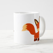 Niedlich Astute Cartoon Fox Jumbo Tasse (Vorderseite Rechts)
