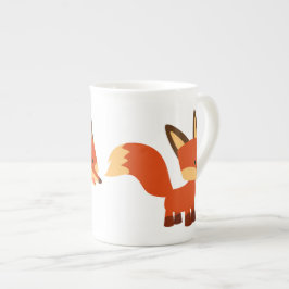 Niedlich Astute Cartoon Fox Knochen China Tasse