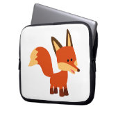 Niedlich Astute Cartoon Fox Laptop Sleeve (Vorderseite Links)