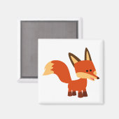 Niedlich Astute Cartoon Fox Magnet (Vorderseite/Rückseite)