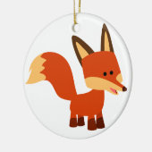 Niedlich Astute Cartoon Fox Ornament (Links)