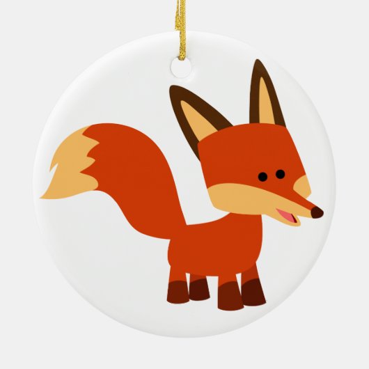 Niedlich Astute Cartoon Fox Ornament (Hinten)