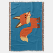 Niedlich Astute Cartoon Fox Throw Blanket Decke (Vorderseite Vertikal)