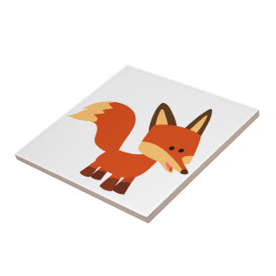 Niedlich Astute Cartoon Fox Tile Fliese