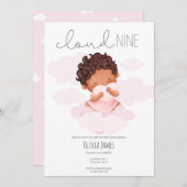 Niedlich auf Cloud 9 Babydusche Einladung (Vorne/Hinten)