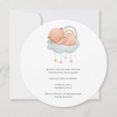 Niedlich auf Cloud 9 Babydusche Einladung (Rückseite)