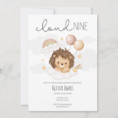 Niedlich auf Cloud 9 Babydusche Einladung (Vorderseite)